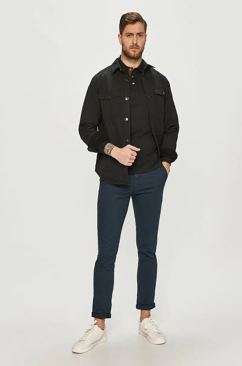 camicia a maniche lunghe Nero miniatura 2