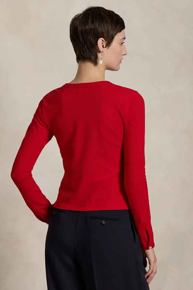 camicia a maniche lunghe Rosso miniatura 2