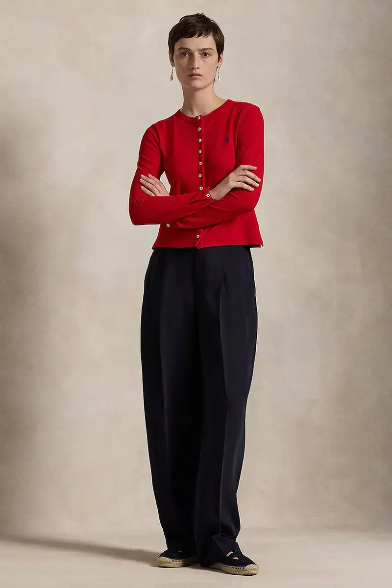 camicia a maniche lunghe Rosso miniatura 3