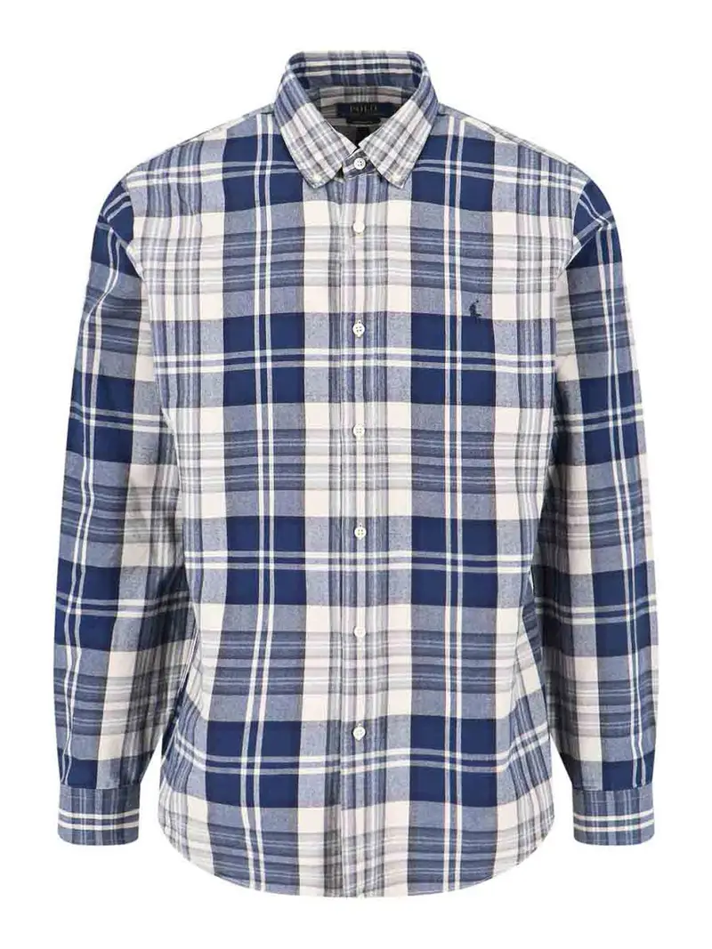 Camicia A Quadri Blu