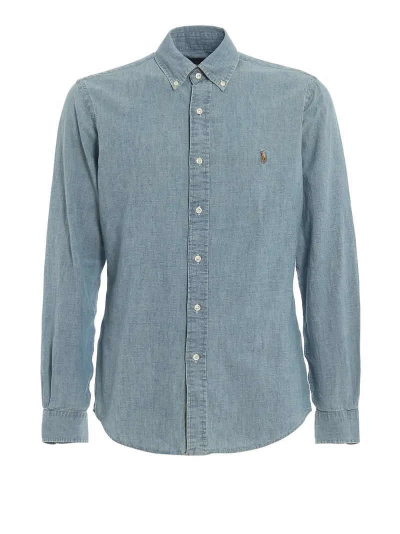Camicia b/d in denim di cotone Lavaggio Medio
