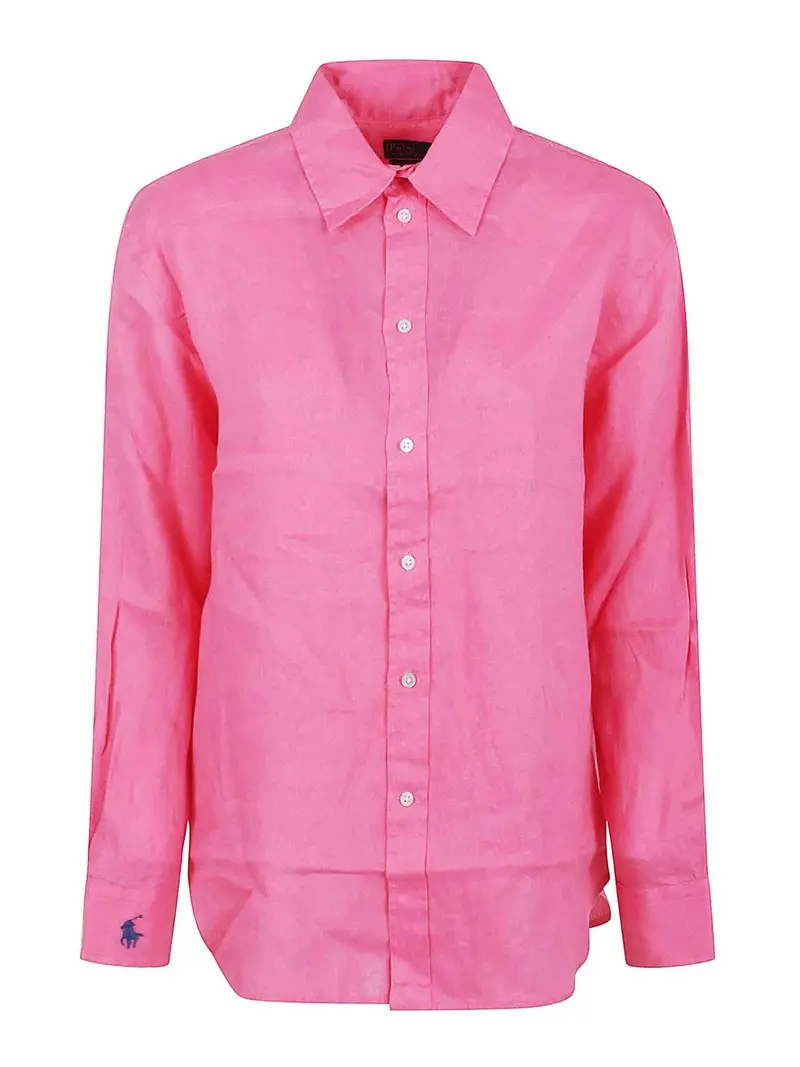 Camicia collo uomo rosa Multicolore