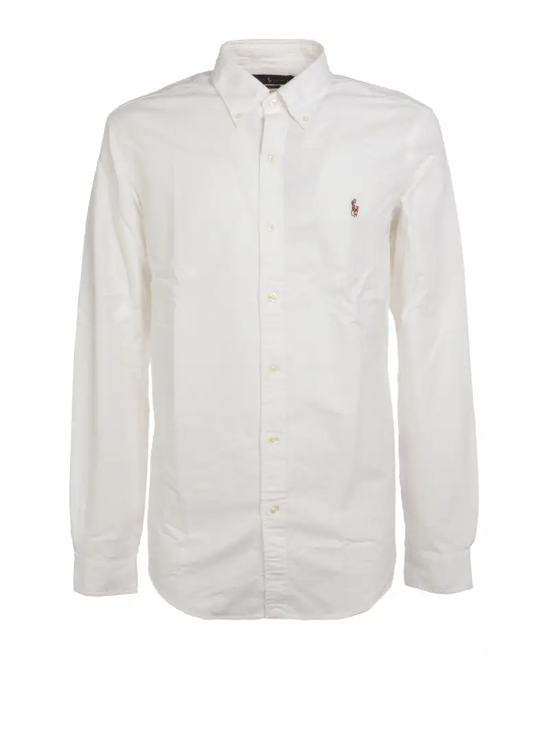 Camicia con colletto button down Bianco