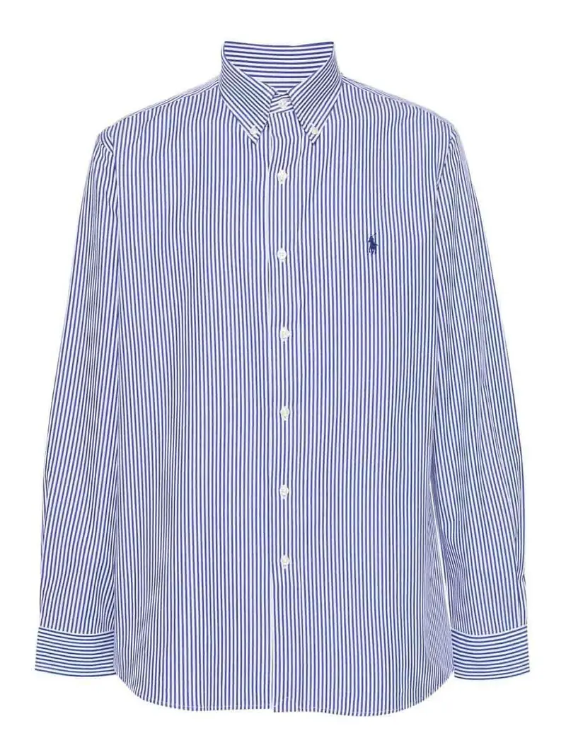 Camicia con logo Blu