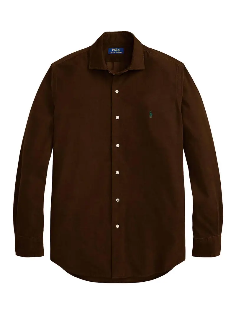 Camicia Custom Fit Marrone