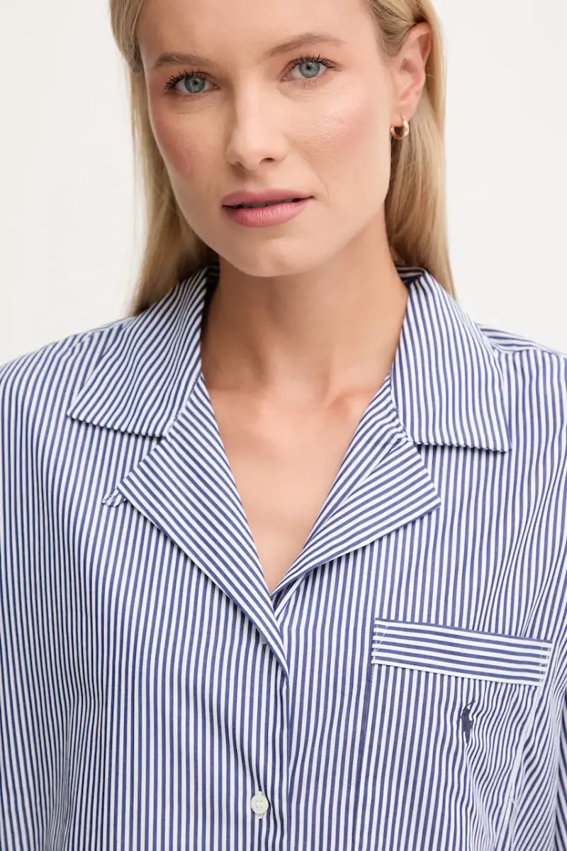 camicia da notte donna colore blu 4P0250 miniatura 3