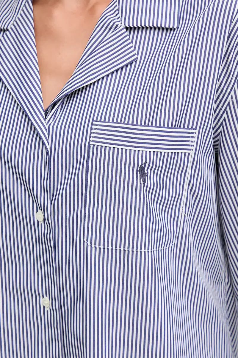 camicia da notte donna colore blu 4P0250 miniatura 4