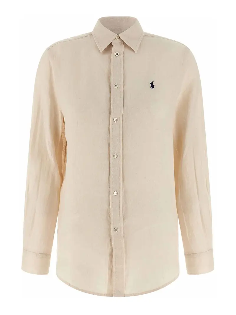 Camicia di lino Beige