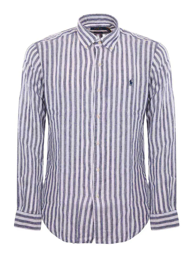 Camicia di lino Blu