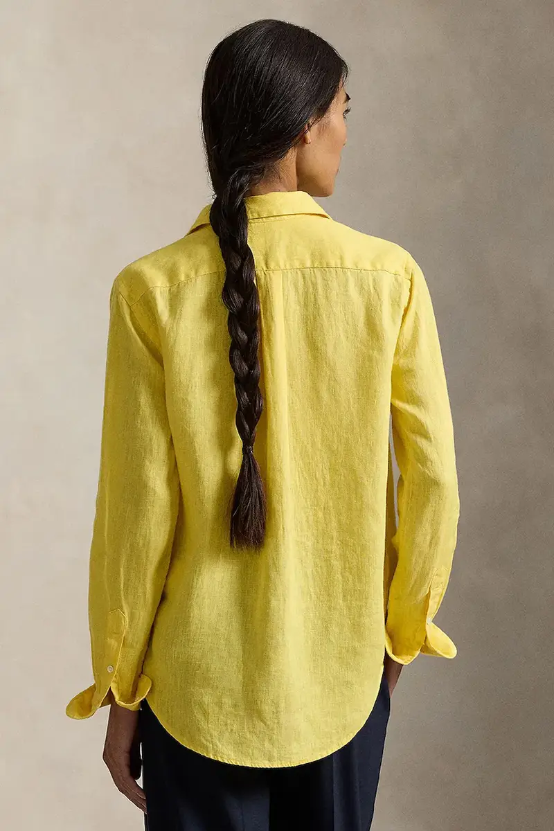 camicia di lino colore bianco 211970730 Giallo miniatura 2