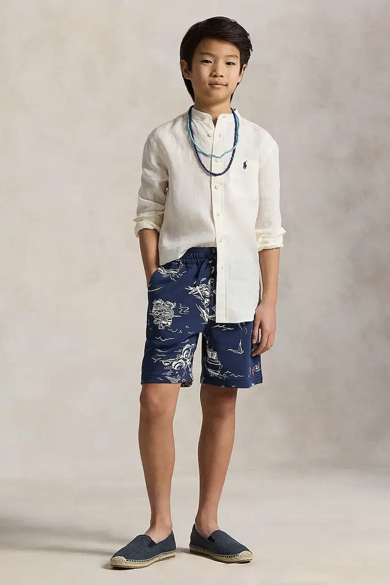 camicia di lino per bambini colore bianco 323964592002 miniatura 4