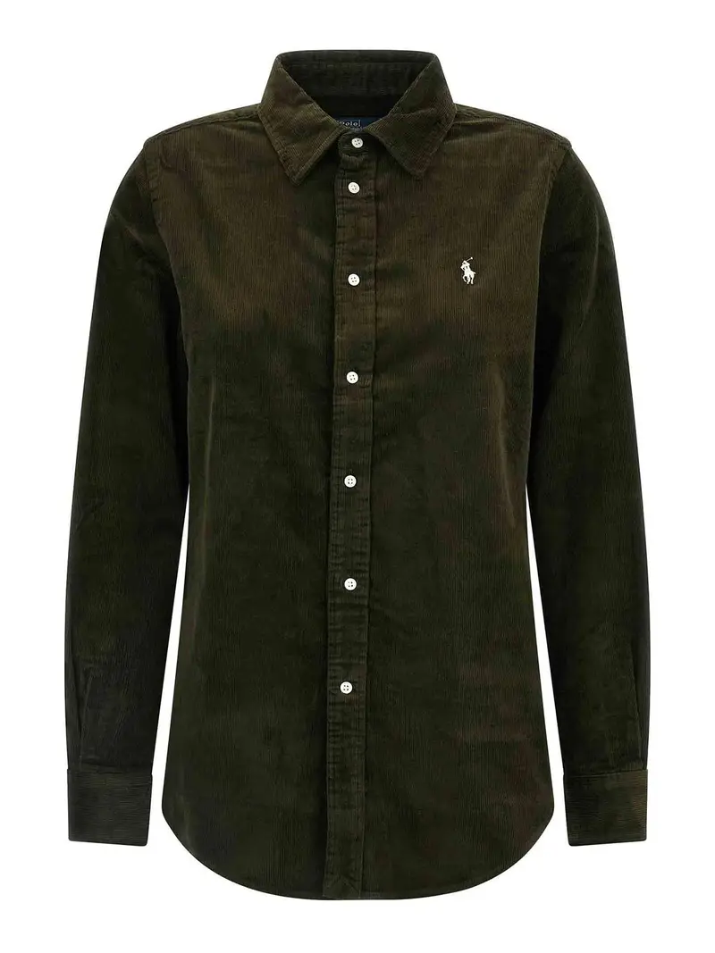 Camicia di velluto Verde