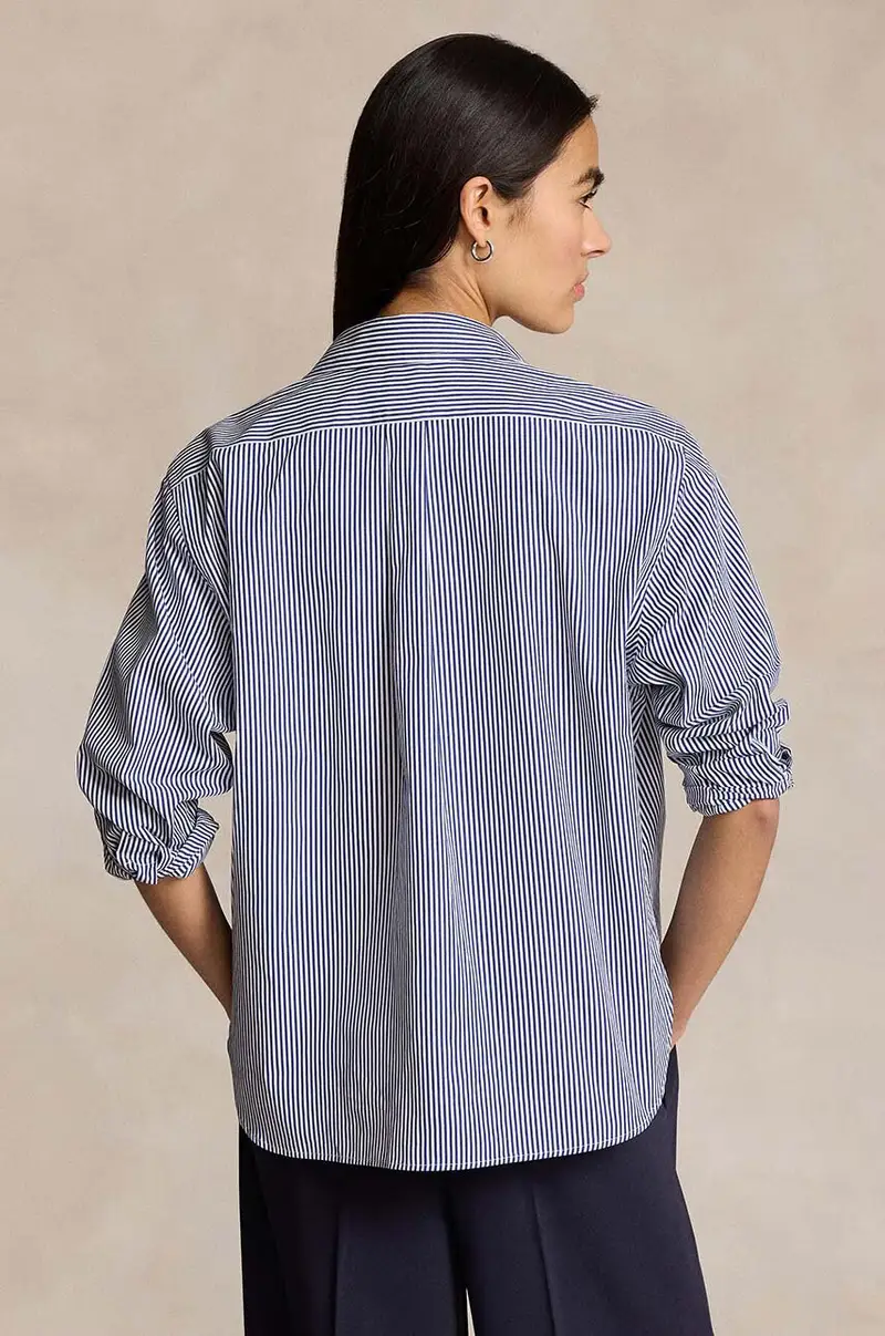 camicia in cotone Blu miniatura 2