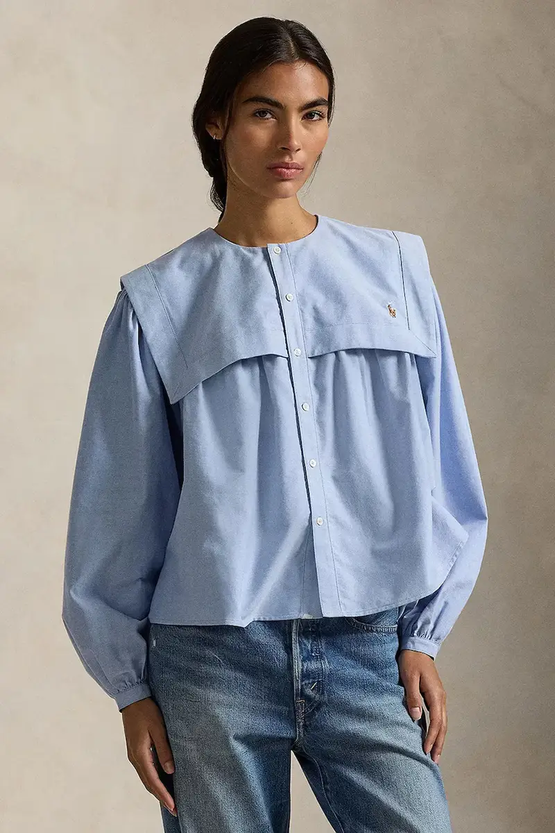 camicia in cotone Blu