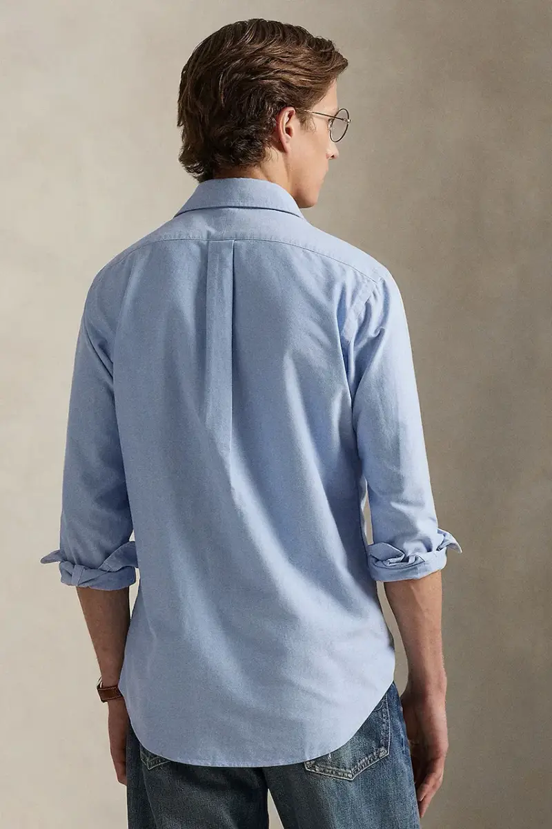 camicia in cotone Blu miniatura 2