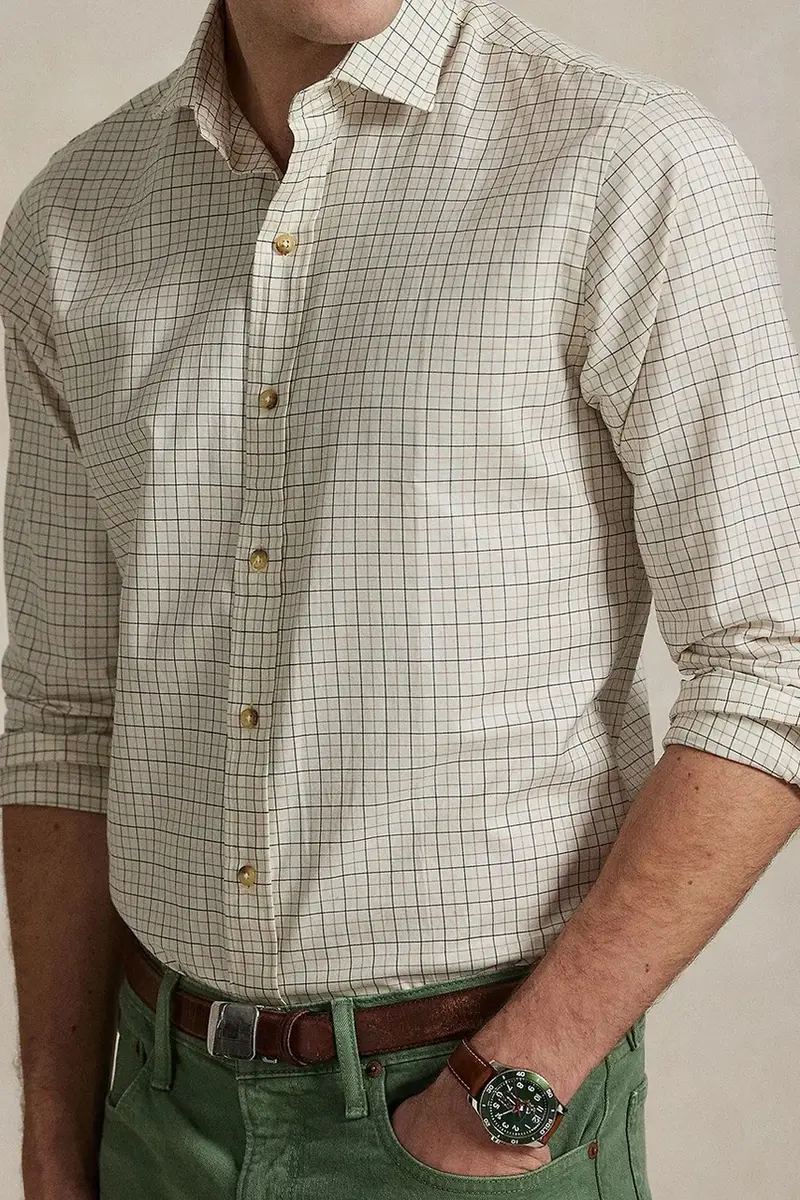 camicia in cotone colore beige 710973083 miniatura 4