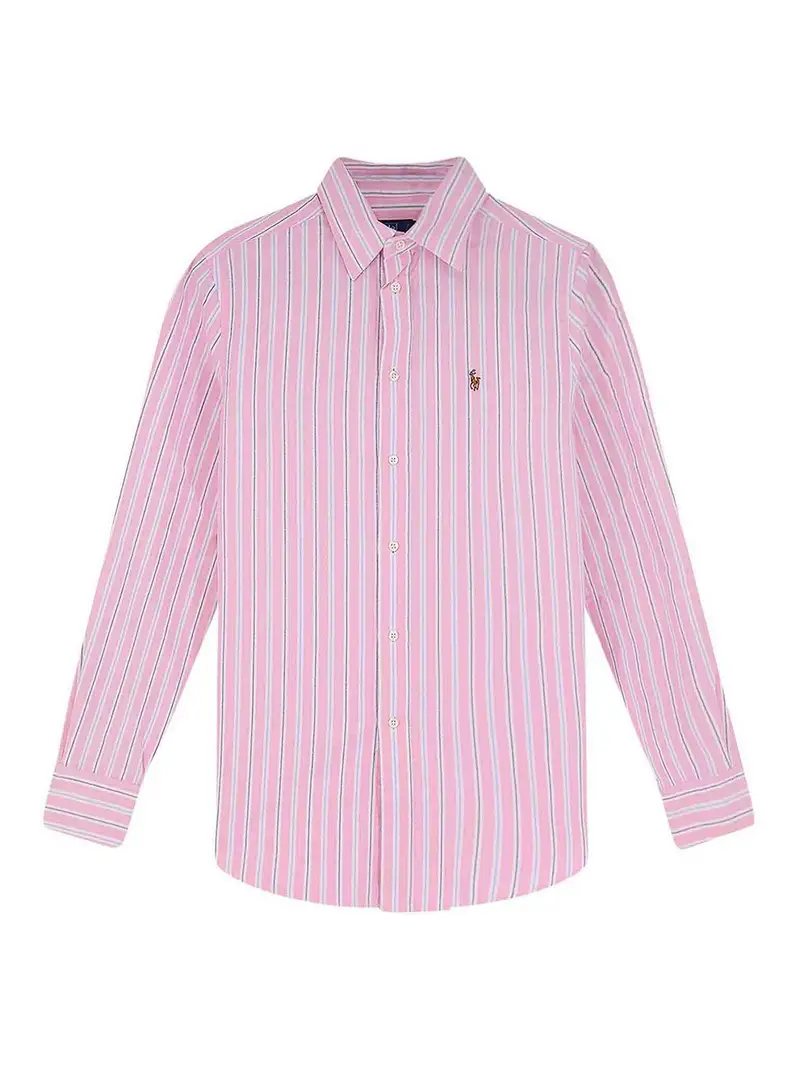 Polo Ralph Lauren Camicia In Cotone Con Motivo A Righe Multicolore