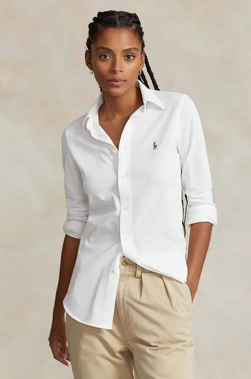 camicia in cotone donna Bianco