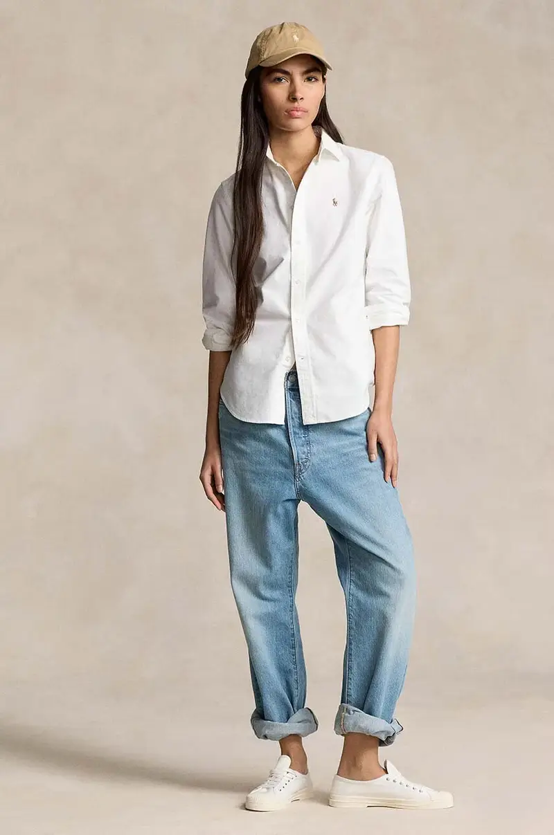 camicia in cotone donna Bianco miniatura 4