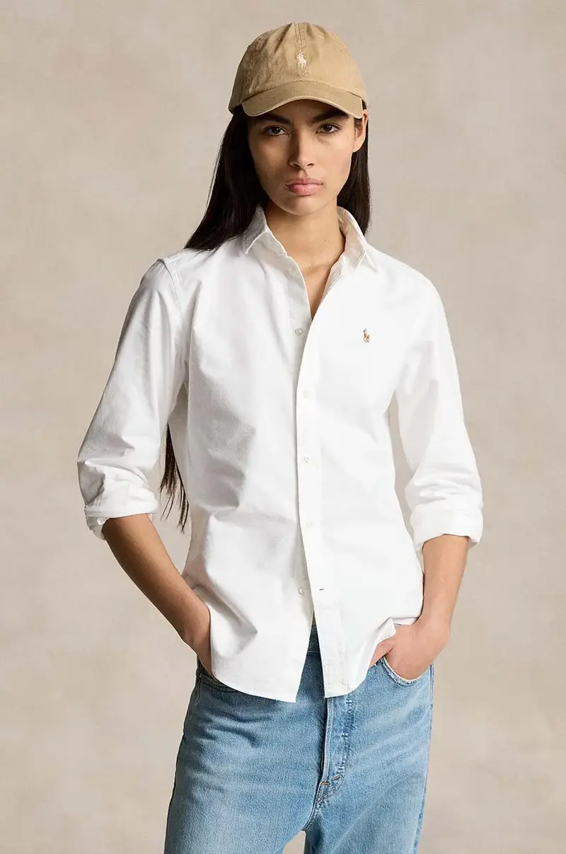 camicia in cotone donna Bianco