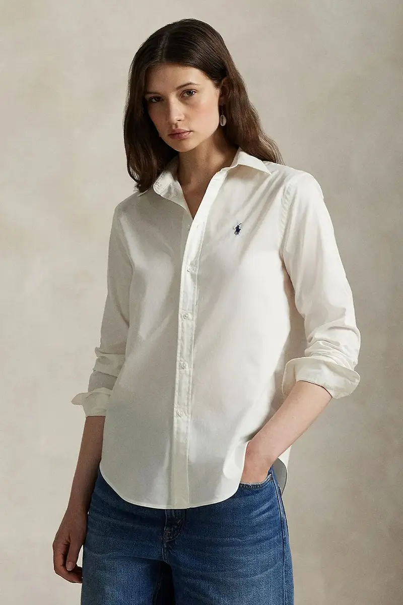 camicia in cotone donna colore beige 211A92177