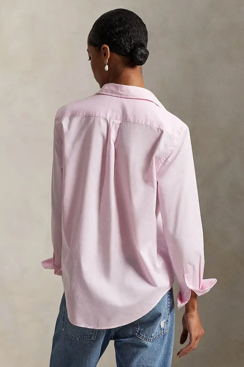 camicia in cotone donna colore beige 211A92177 Rosa miniatura 2