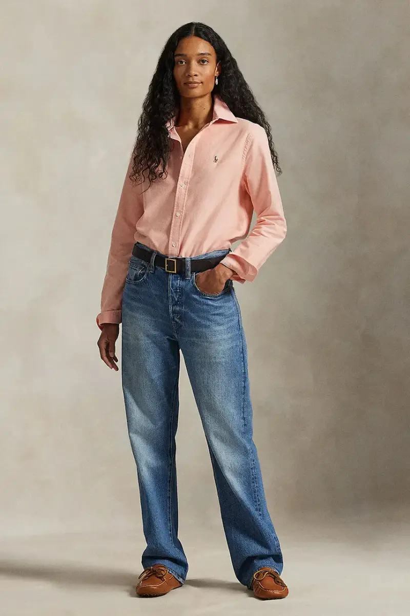 camicia in cotone donna colore bianco 211970736 Arancione miniatura 3