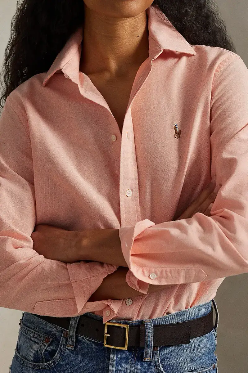 camicia in cotone donna colore bianco 211970736 Arancione miniatura 4