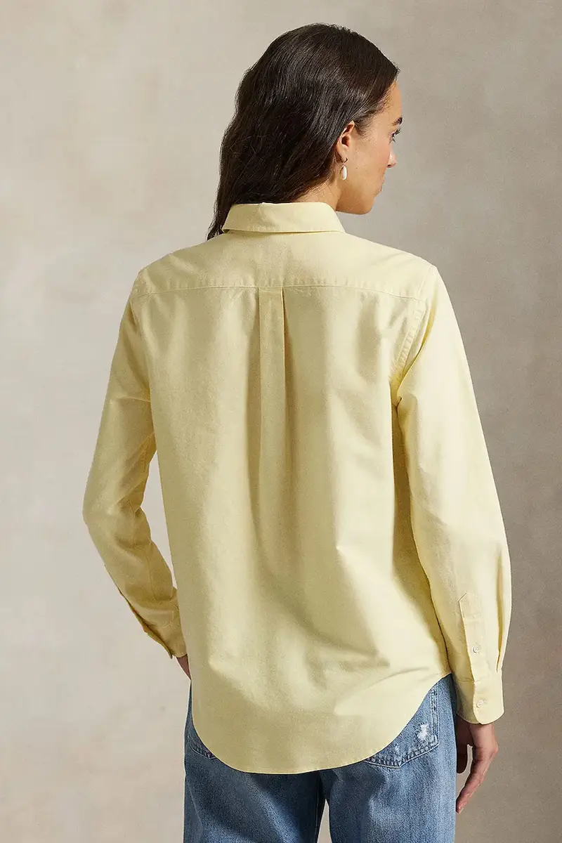 camicia in cotone donna colore bianco 211970736 Giallo miniatura 2