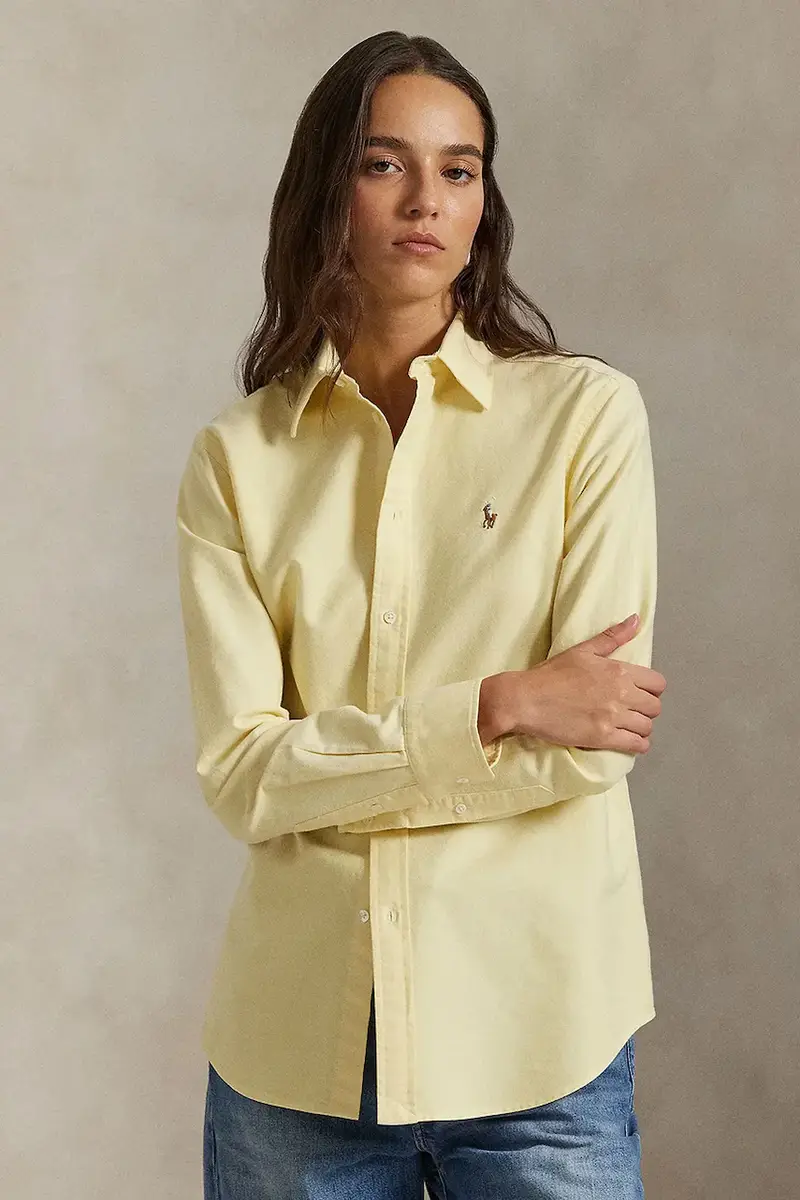 camicia in cotone donna colore bianco 211970736 Giallo