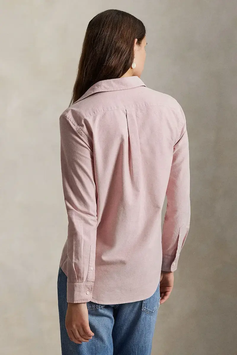 camicia in cotone donna colore bianco 211970736 Rosa miniatura 2