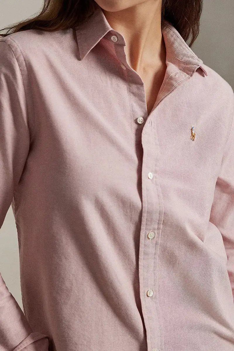 camicia in cotone donna colore bianco 211970736 Rosa miniatura 4