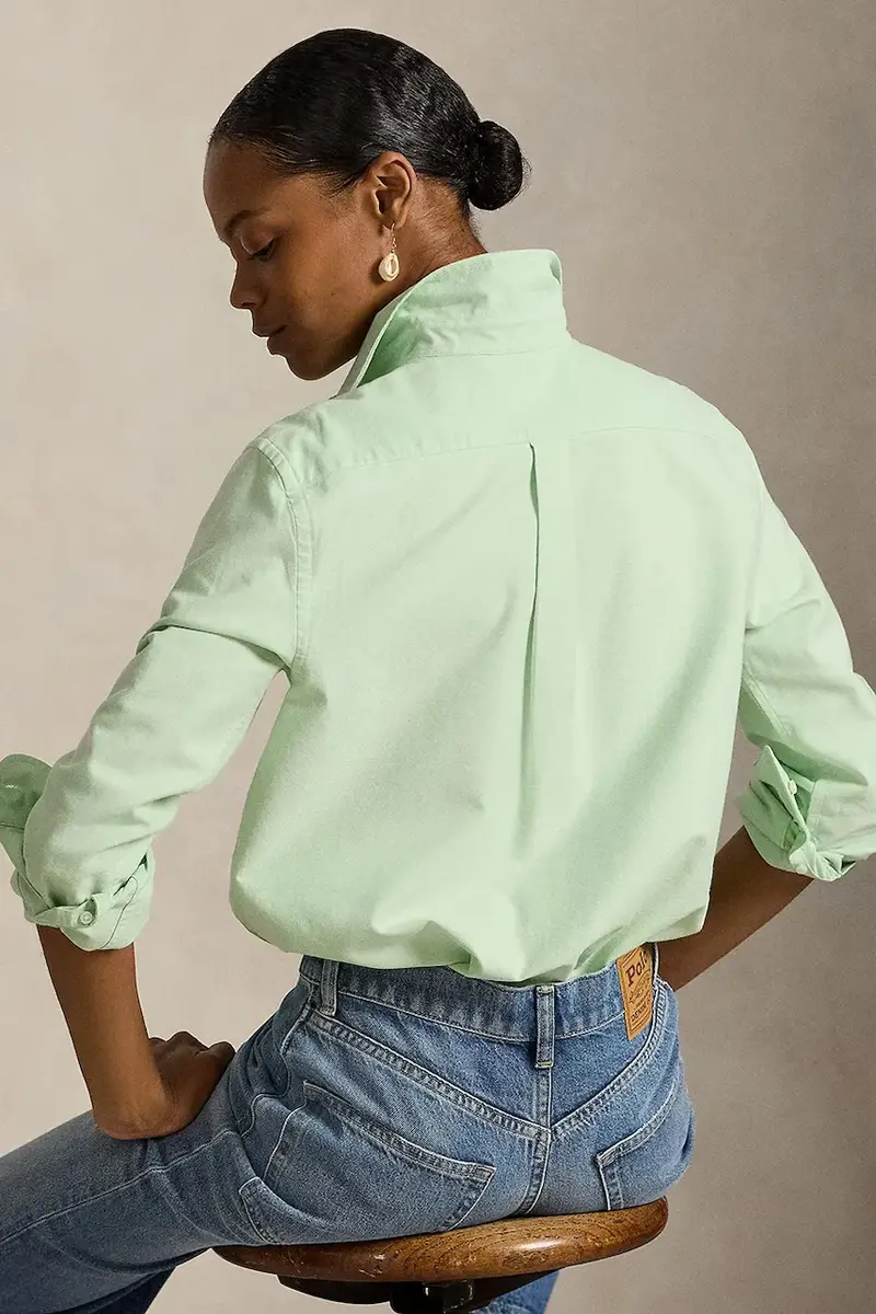 camicia in cotone donna colore bianco 211970736 Turchese miniatura 2