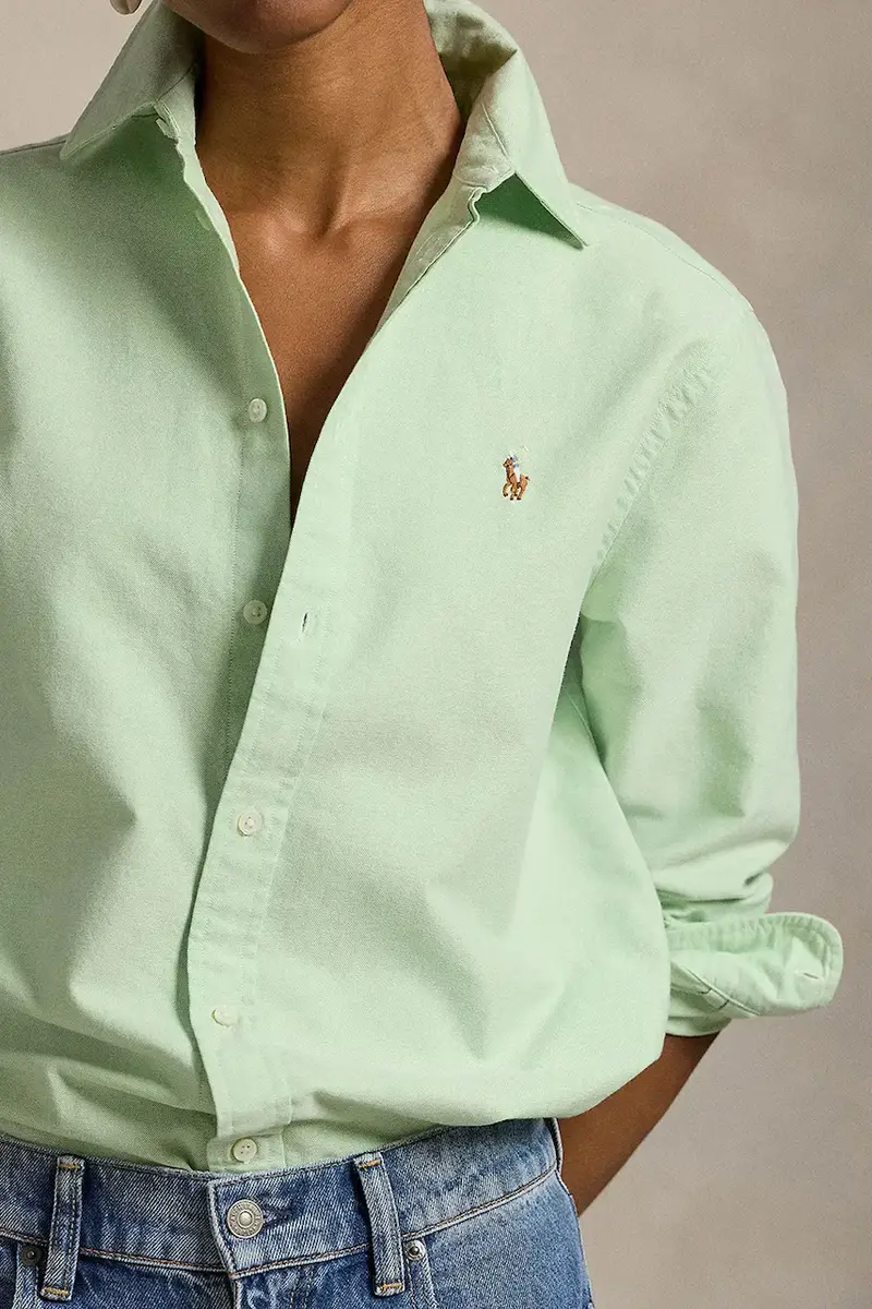 camicia in cotone donna colore bianco 211970736 Turchese miniatura 4