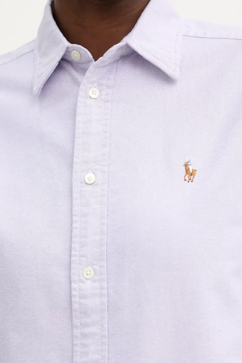 camicia in cotone donna colore bianco 211970736 Violetto miniatura 5