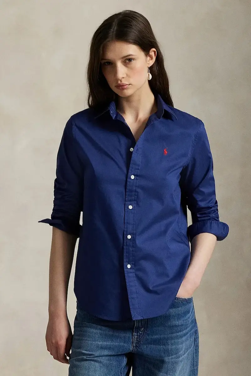 camicia in cotone donna colore blu navy 211A92177