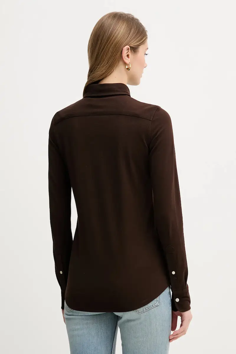 camicia in cotone donna colore nero 211924258 Marrone miniatura 3