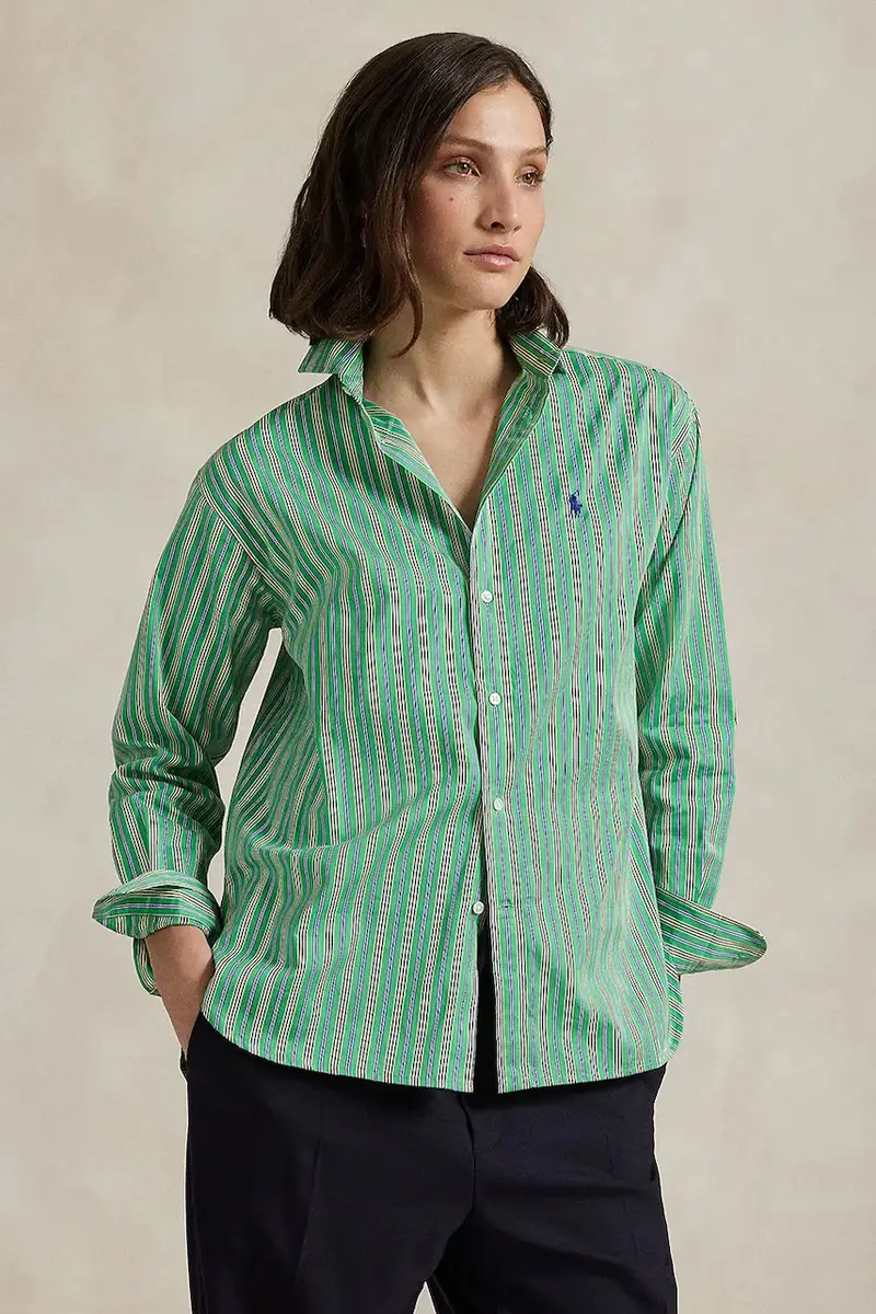 camicia in cotone donna colore verde 211910743