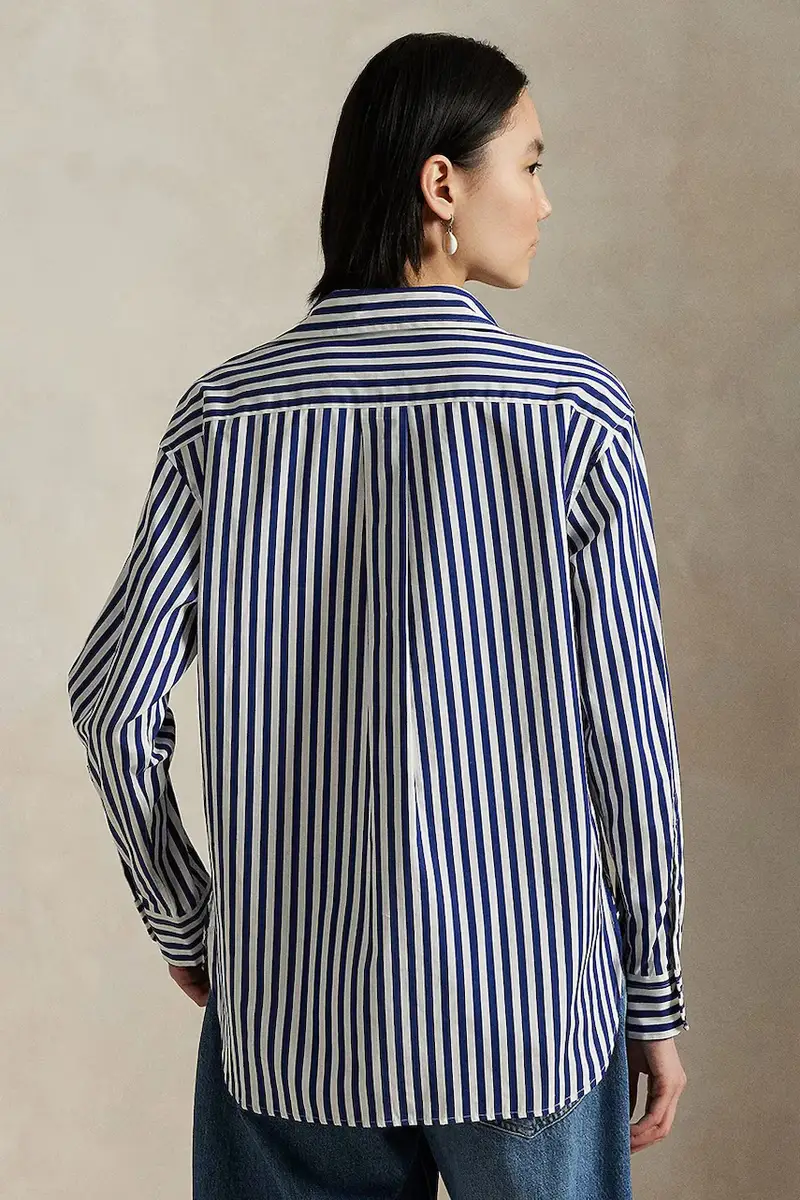 camicia in cotone donna colore verde 211910743 Blu miniatura 2