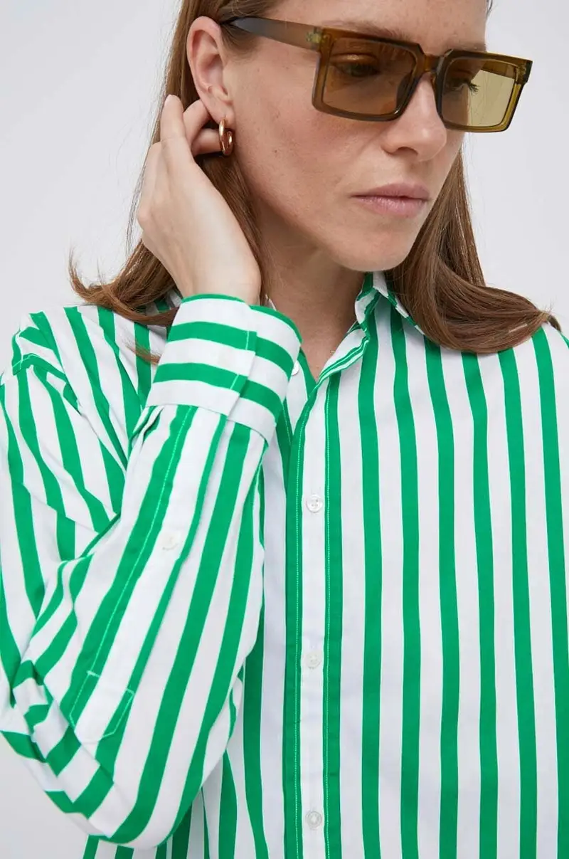 camicia in cotone donna Verde