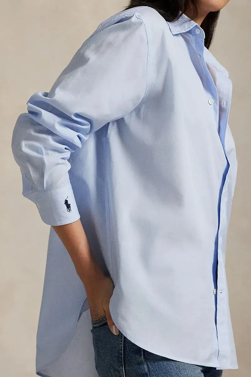 camicia in cotone Long Sleeve Light Shirt donna colore blu 211968220 miniatura 4