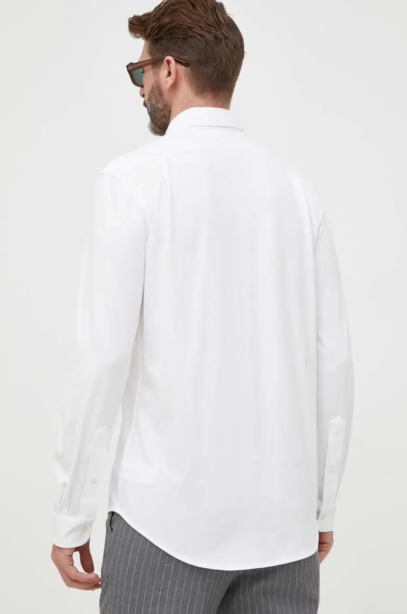 camicia in cotone uomo Bianco miniatura 4