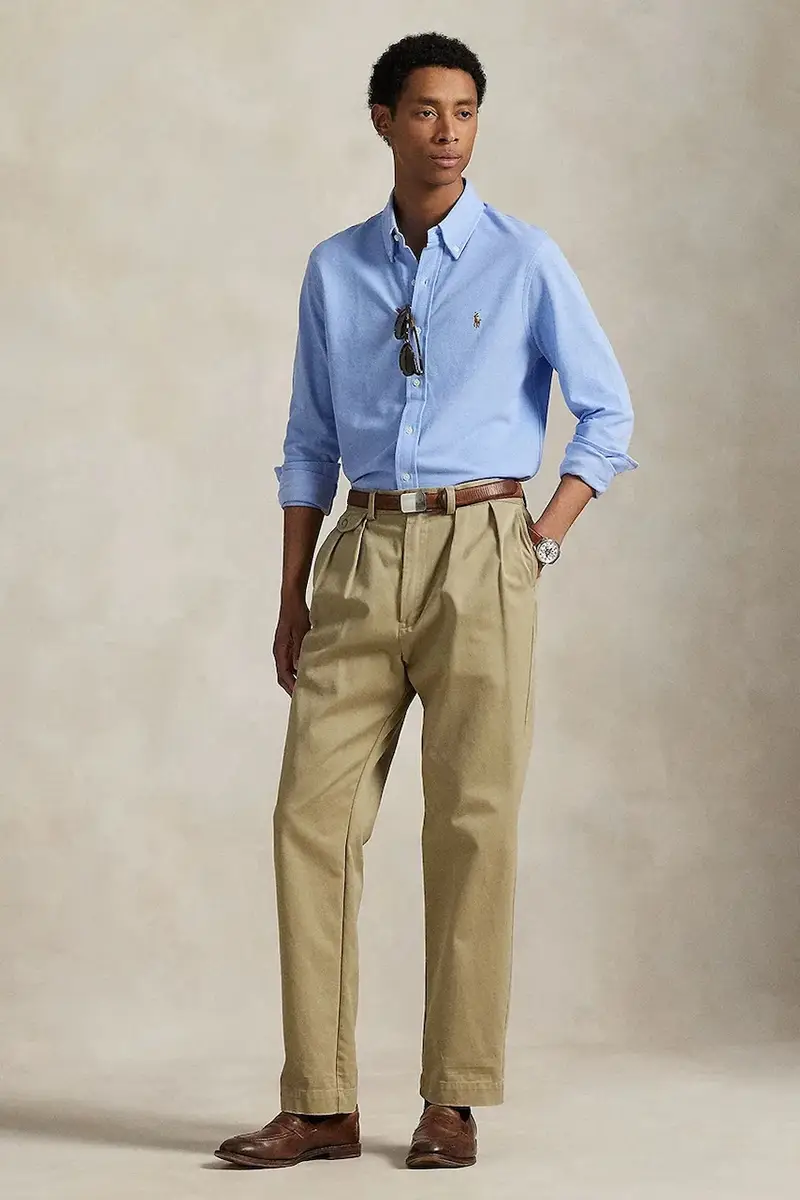 camicia in cotone uomo colore bianco 710979488 Blu miniatura 3