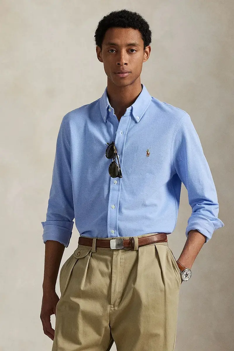 camicia in cotone uomo colore bianco 710979488 Blu