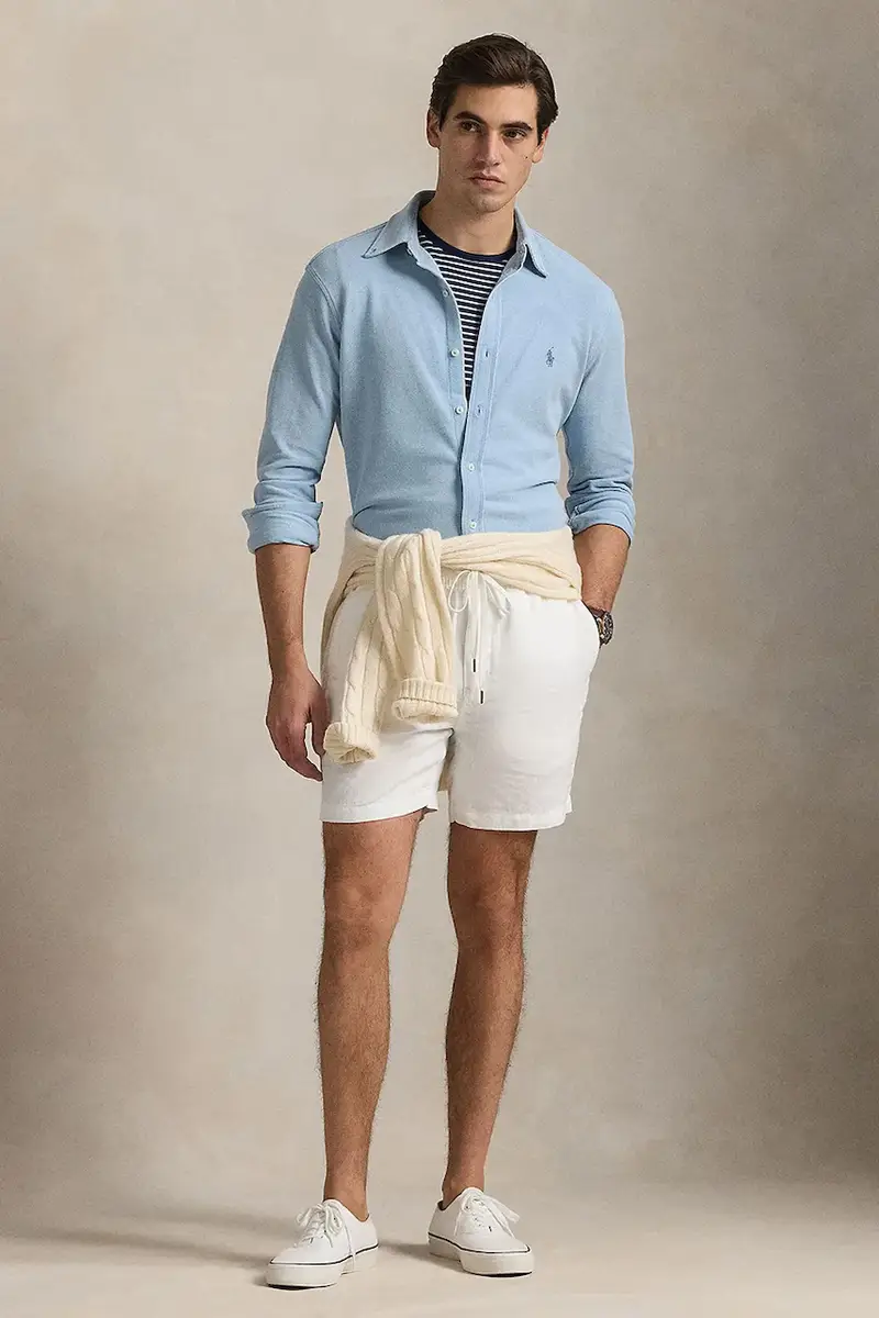 camicia in cotone uomo colore blu 710654408 miniatura 3