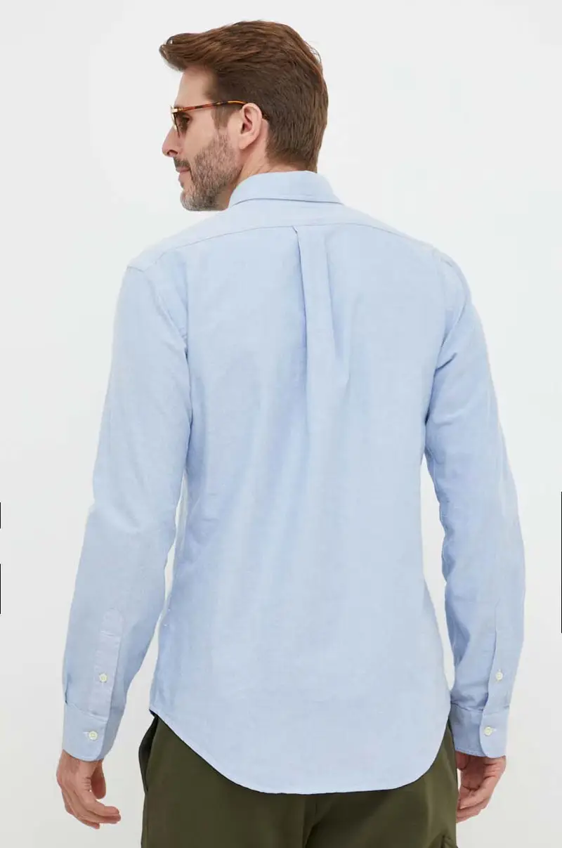 camicia in cotone uomo colore blu 710792041 miniatura 3