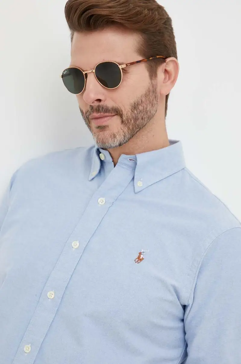 camicia in cotone uomo colore blu 710792041 miniatura 4