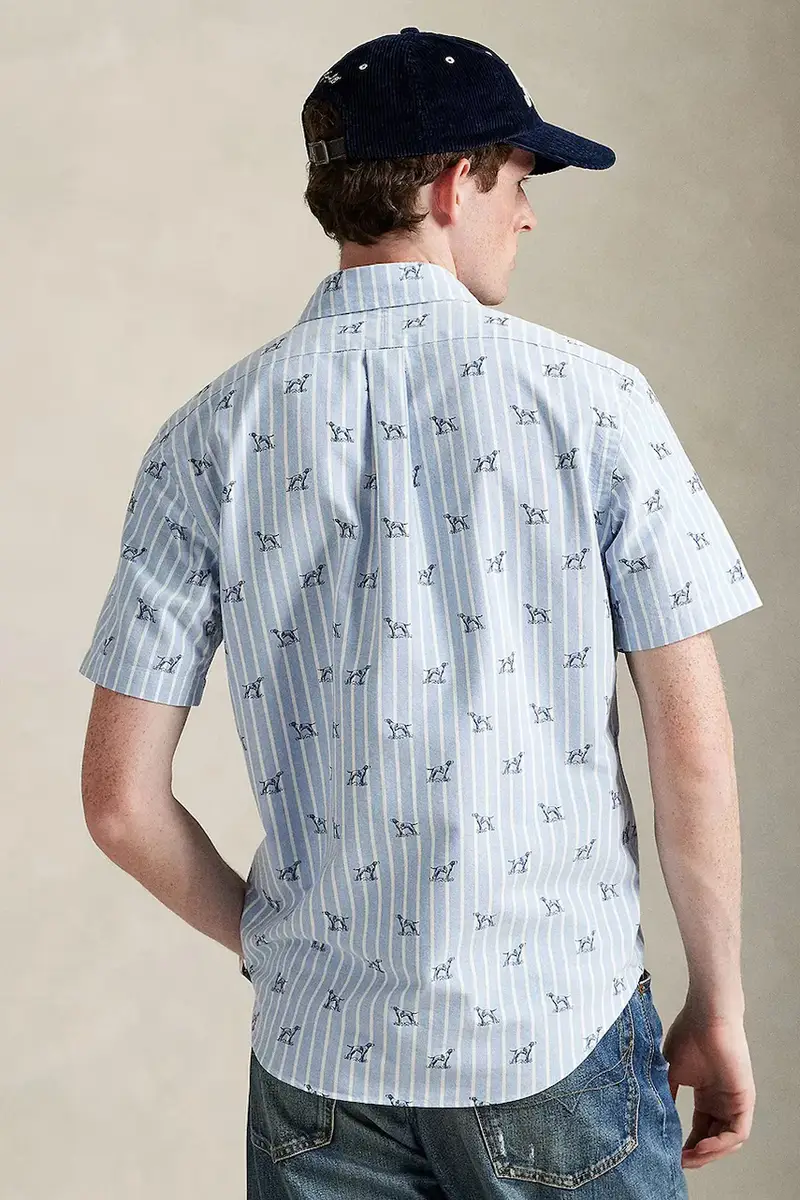 camicia in cotone uomo colore blu navy 710974541 miniatura 2