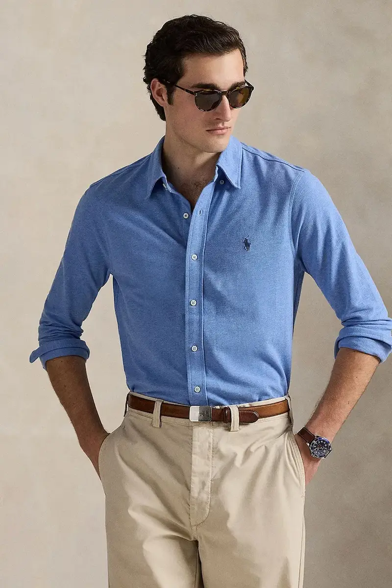 camicia in cotone uomo colore nero 710654408 Blu