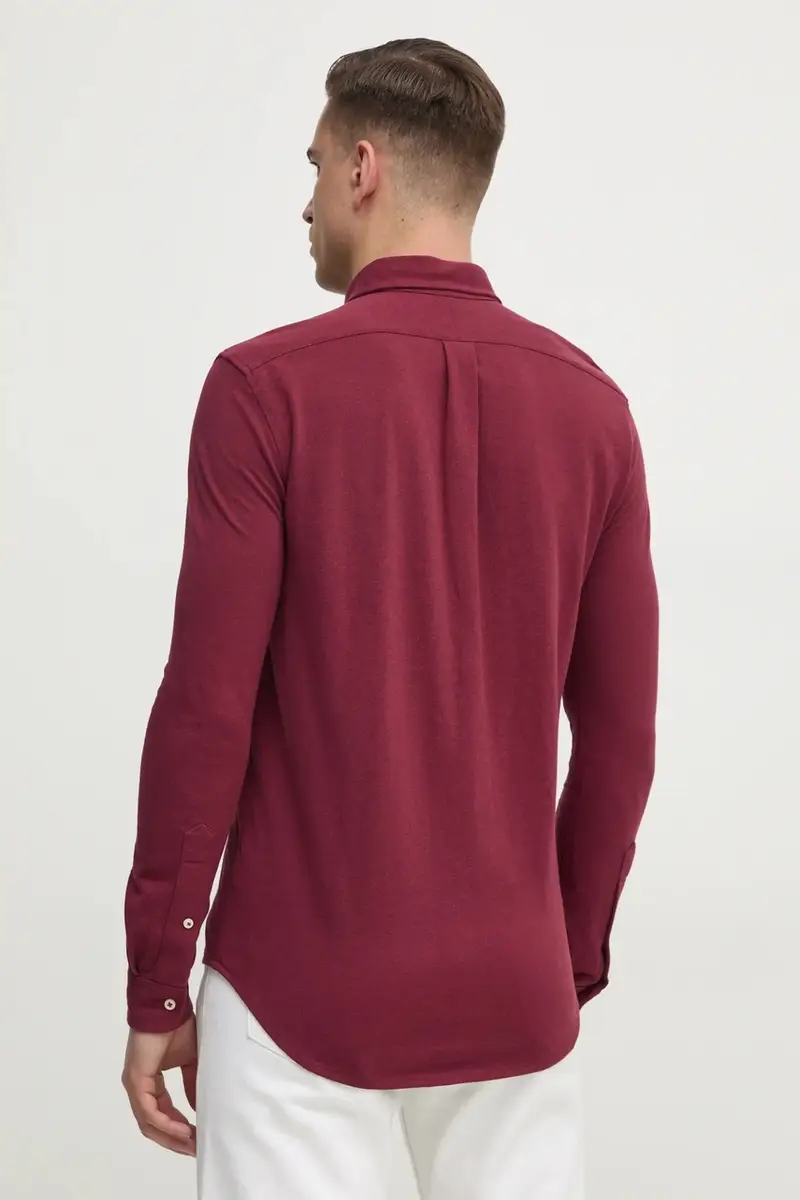 camicia in cotone uomo colore rosso 710654408 Granata miniatura 4